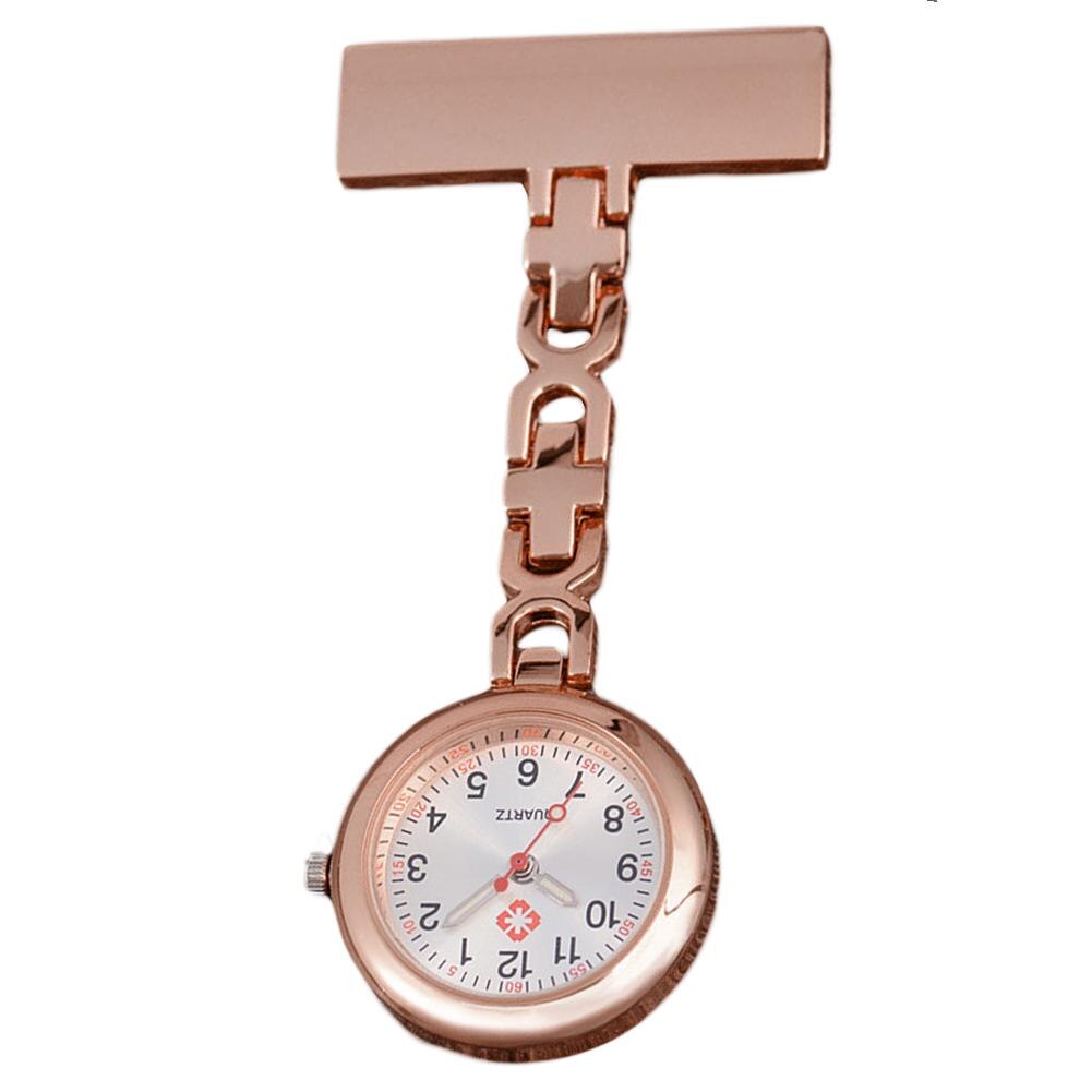 Montre de poche pour infirmières, avec cadran rond, pendentif à broche, Quartz, à la