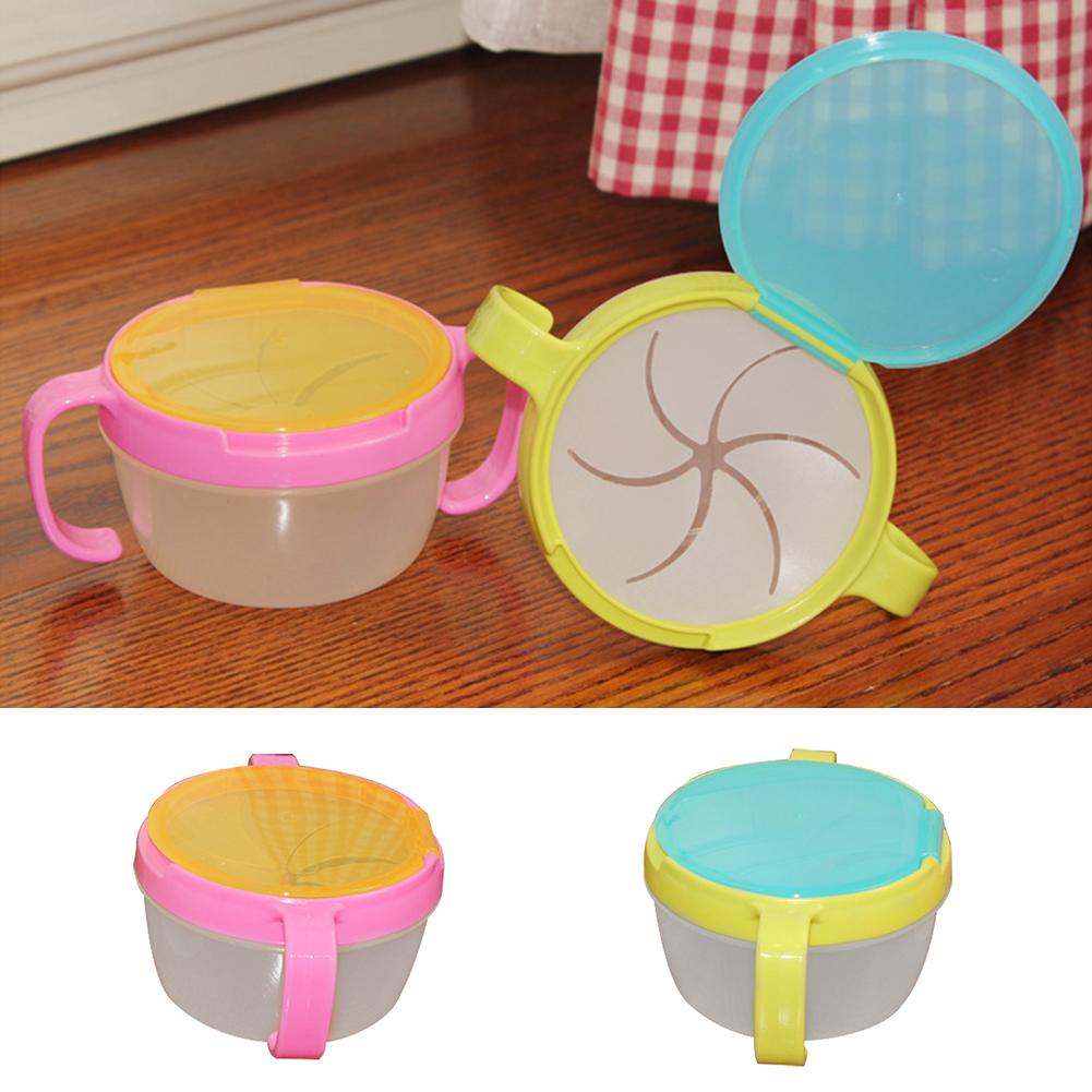 Duurzaam pp en eva materiaal duurzame dubbele handgrepen snoep snack voedsel anti-val baby kom kinder eetgereedschap eenvoudig schoon te maken