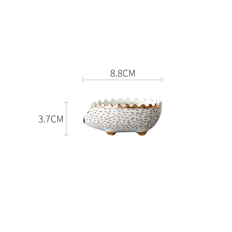 Hedgehog Phnom Penh bowl ceramic Nordic small bowl dessert bowl fruit bowl salad bowl cute animal cutlery cartoon measuring cup: XS