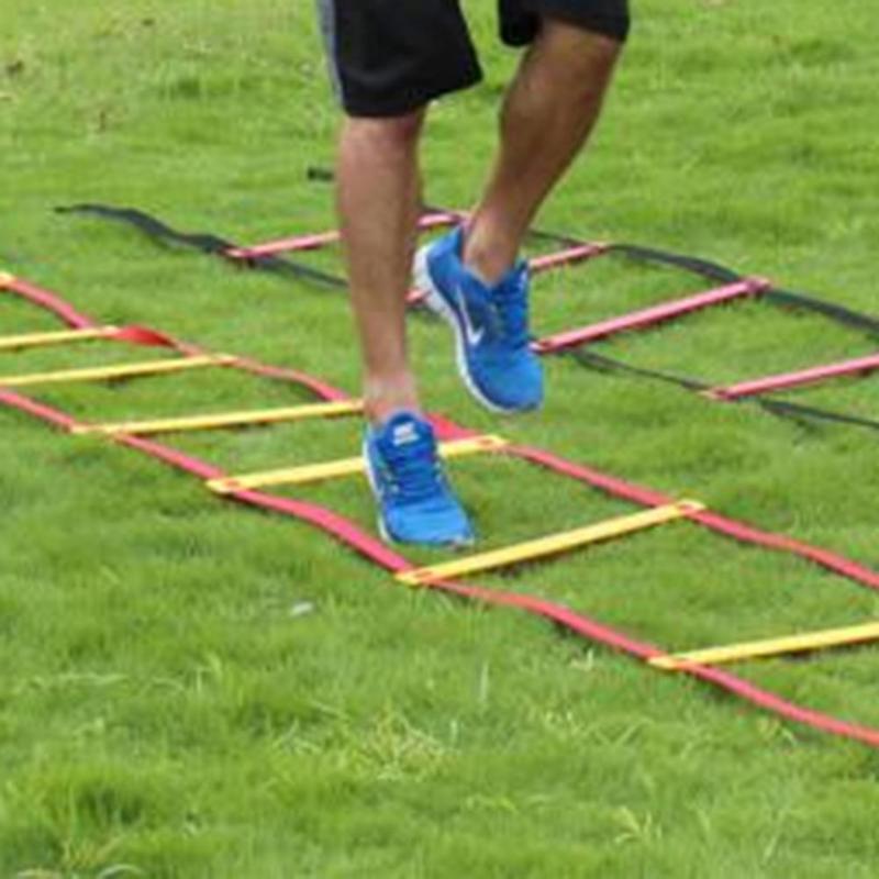 Agility Training Ladder Portable Red Nylon Straps Agility Training Ladder Soccer Speed Ladder Fitness Equipment