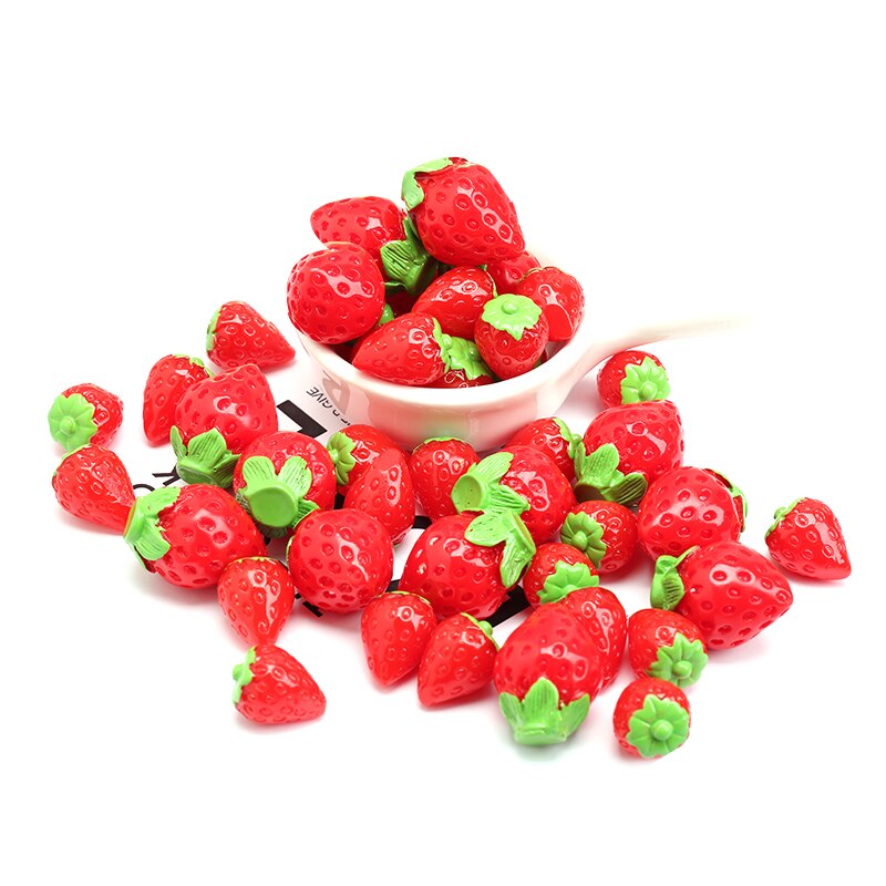 BoxiSlime Supplies Toys Fruit Strawberry Charms Addition Accessories DIY Decor For Fluffy Clear Crystal Slime