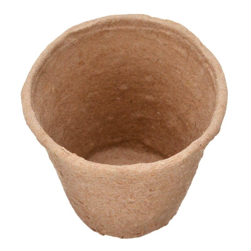 100pcs Biodegradable Nursery Pots Round Paper Peat Flower Vegetable Seedlings Nursery Cup Eco-Friendly Garden Supplies