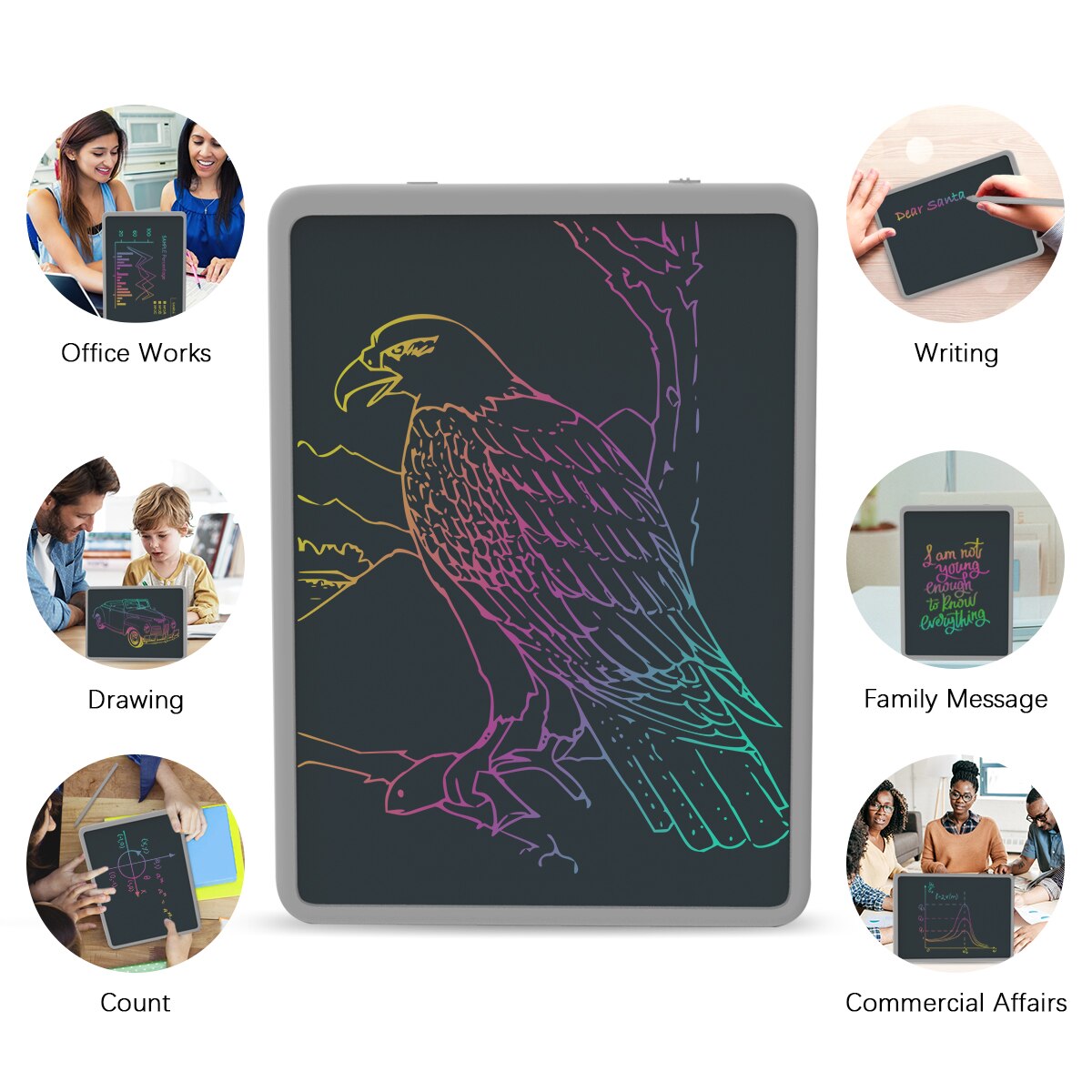 Enotepad LCD Writing Tablet - 11 Inch Screen - Multi-Color Handwriting - Digital Note Pad with Stylus