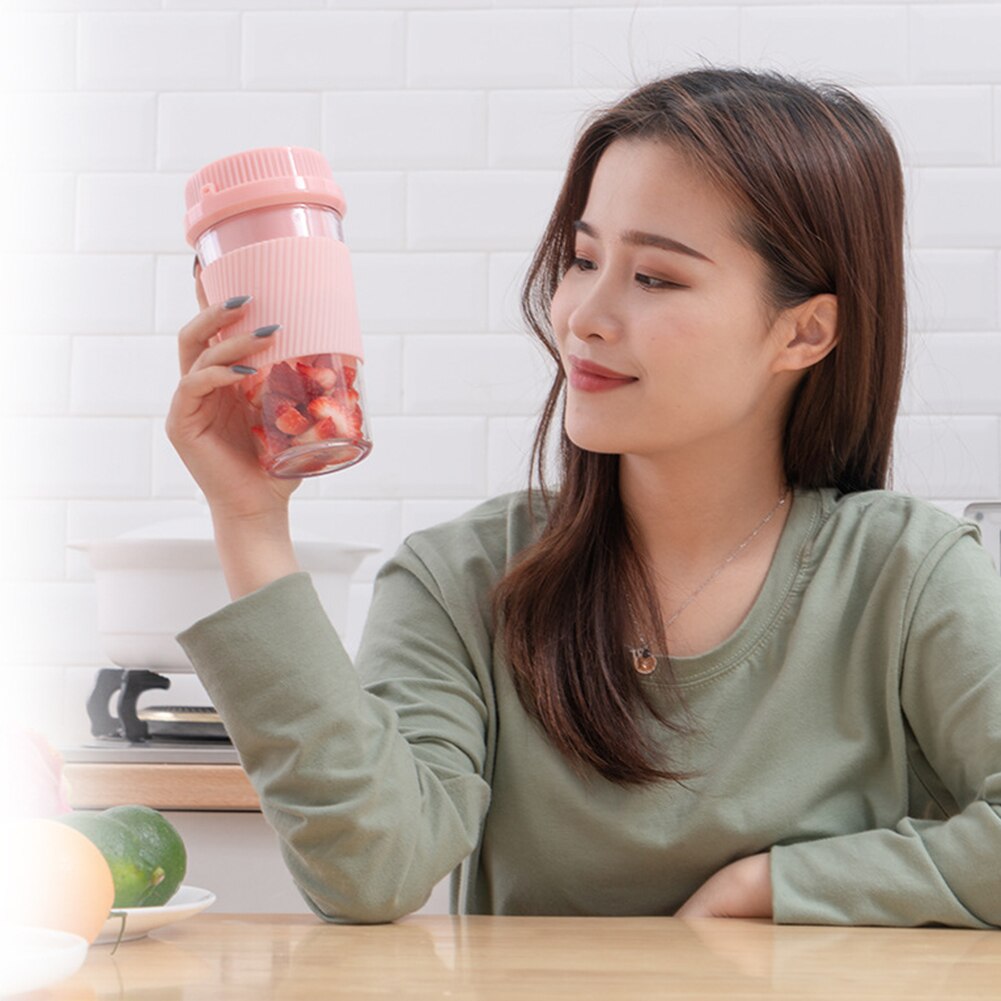 Draagbare elektrische blender mini usb oplaadbare sinaasappelpers sap smoothie maker fruitpers knijpers fles sapbeker