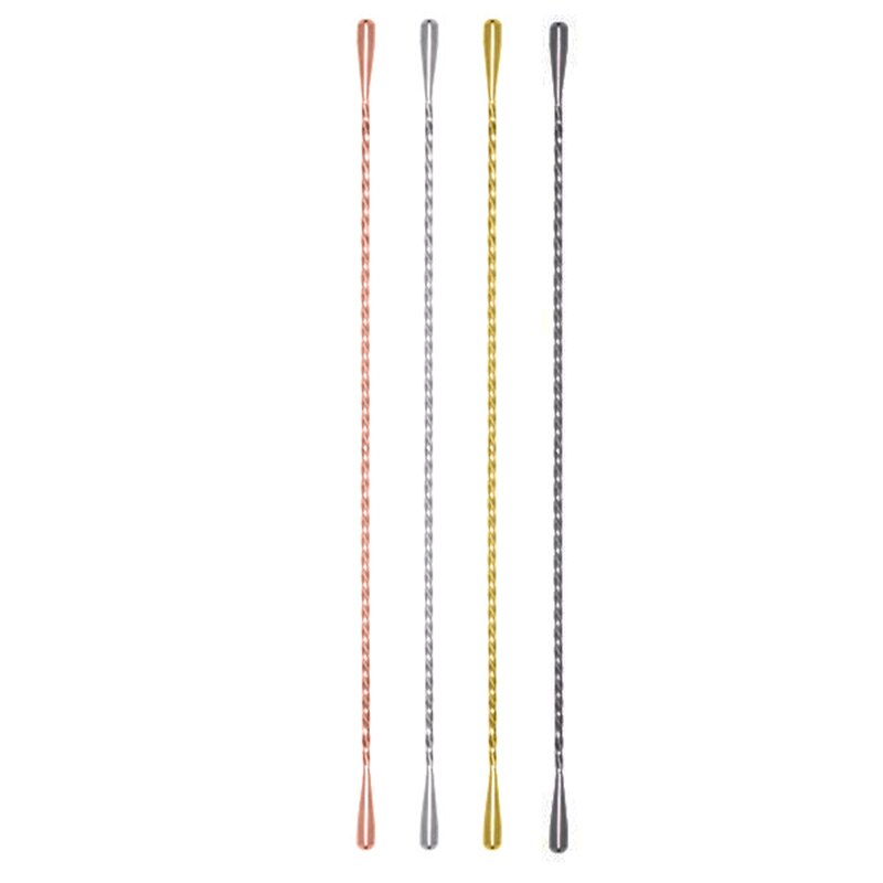 30cm Double Teardrop Stirrer Swizzle Stick 304 Stainless Steel Twisted Mixing Stirrer Bar Tool