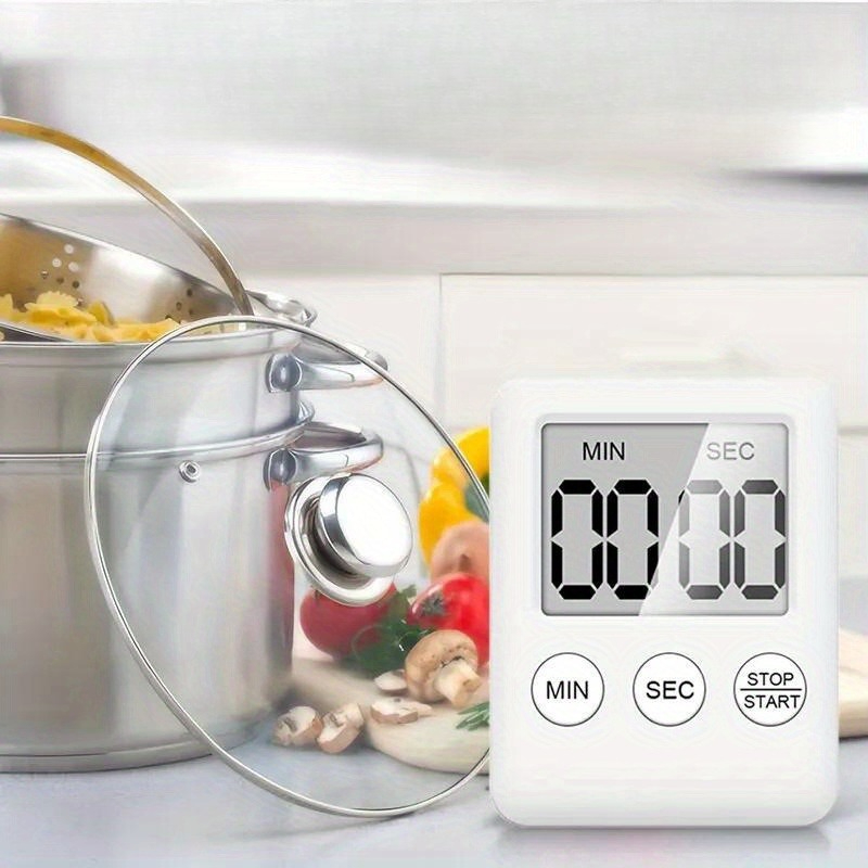 Kitchen Timer Magnetic Cooking Digital LED Display Loud Alarm Minute Second Count Up Countdown Countup Boiling Eggs Timer