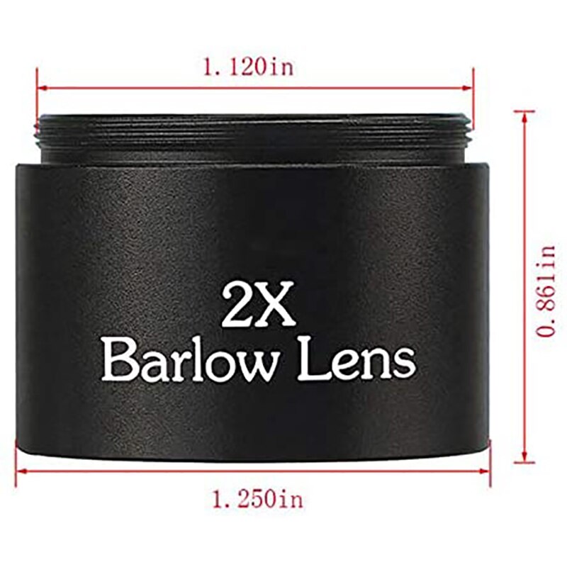 Aspherical Eyepiece Telescope HD Wide-Angle 1.25 Inch 62 Eyepiece 4mm + 2X Extender for Monoculars