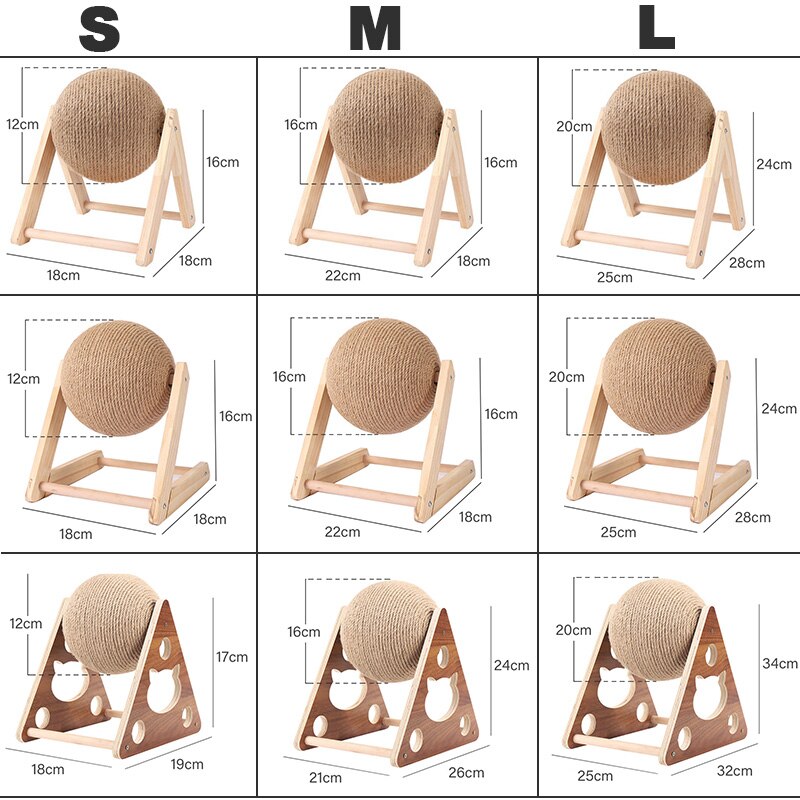 Cat Scratching Ball Toy Kitten Sisal Rope Ball Board Grinding Paws Toys Cats Scratcher Wear-resistant cat Scratching Shelves