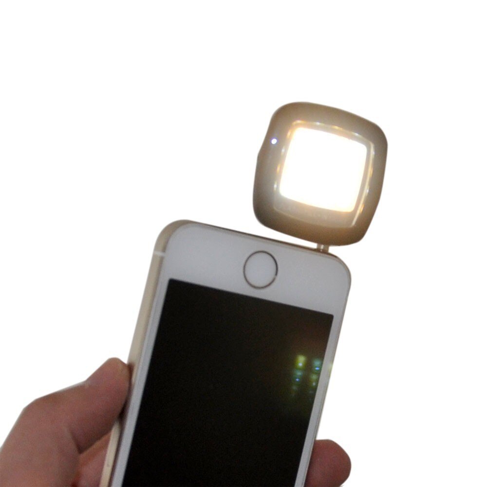 Portátil de 3,5mm Mini Selfie Flash LED de luz RK05 para cámara iPhone, IOS, Android Smartphone múltiples Selfie sincronización fotografía