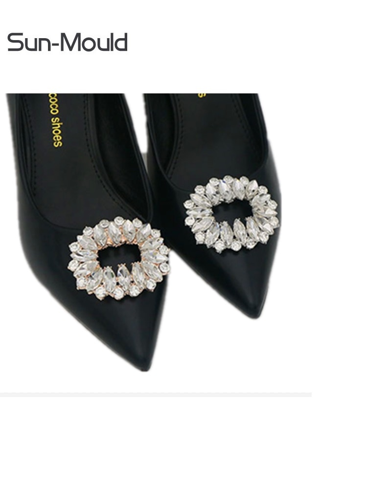 Rhinestone sko spenne sko klips gull sølv sko dekorasjoner kvinner jente bryllup fest daglig bruk