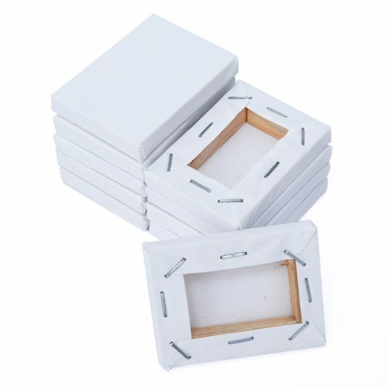 10Piece White Blank Square Artist Canvas For Canvas Oil Painting