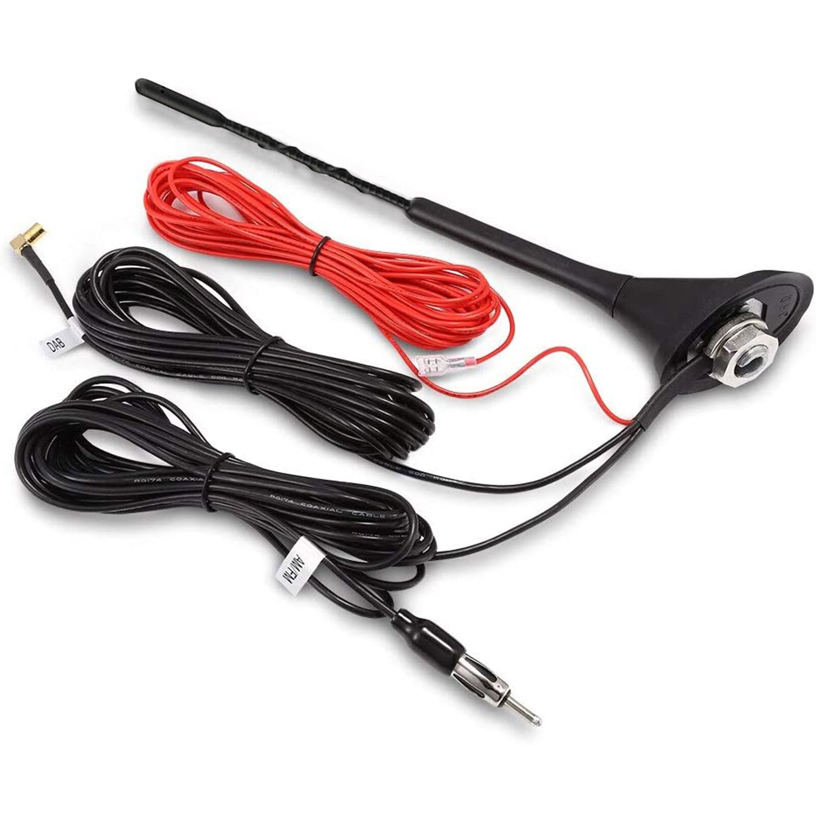 58X45X270Mm Top Dak Mount Digitale Dab Antenne Met Versterker Voor Dab Am/Fm Auto radio Antenne Antenne Smb Connector: Default Title