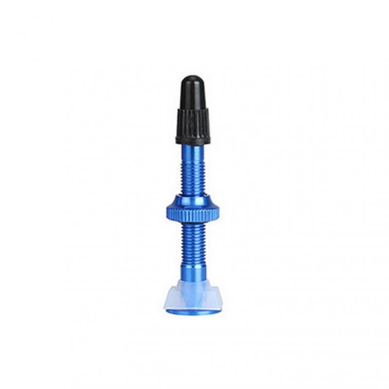 Mountain Bike Vacuum Nozzle Aluminum Alloy Vacuum Extension Nozzle Tubeless French Valve MTB Road Bicycle Accessories: blue 40mm