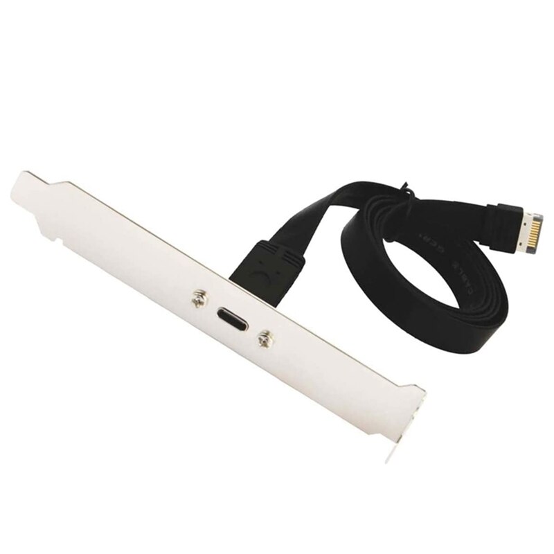 Cable de extensión de cabecera de Panel frontal USB 3,1 tipo C, Cable adaptador interno tipo E a USB 3,1, con Panel(50cm): Default Title