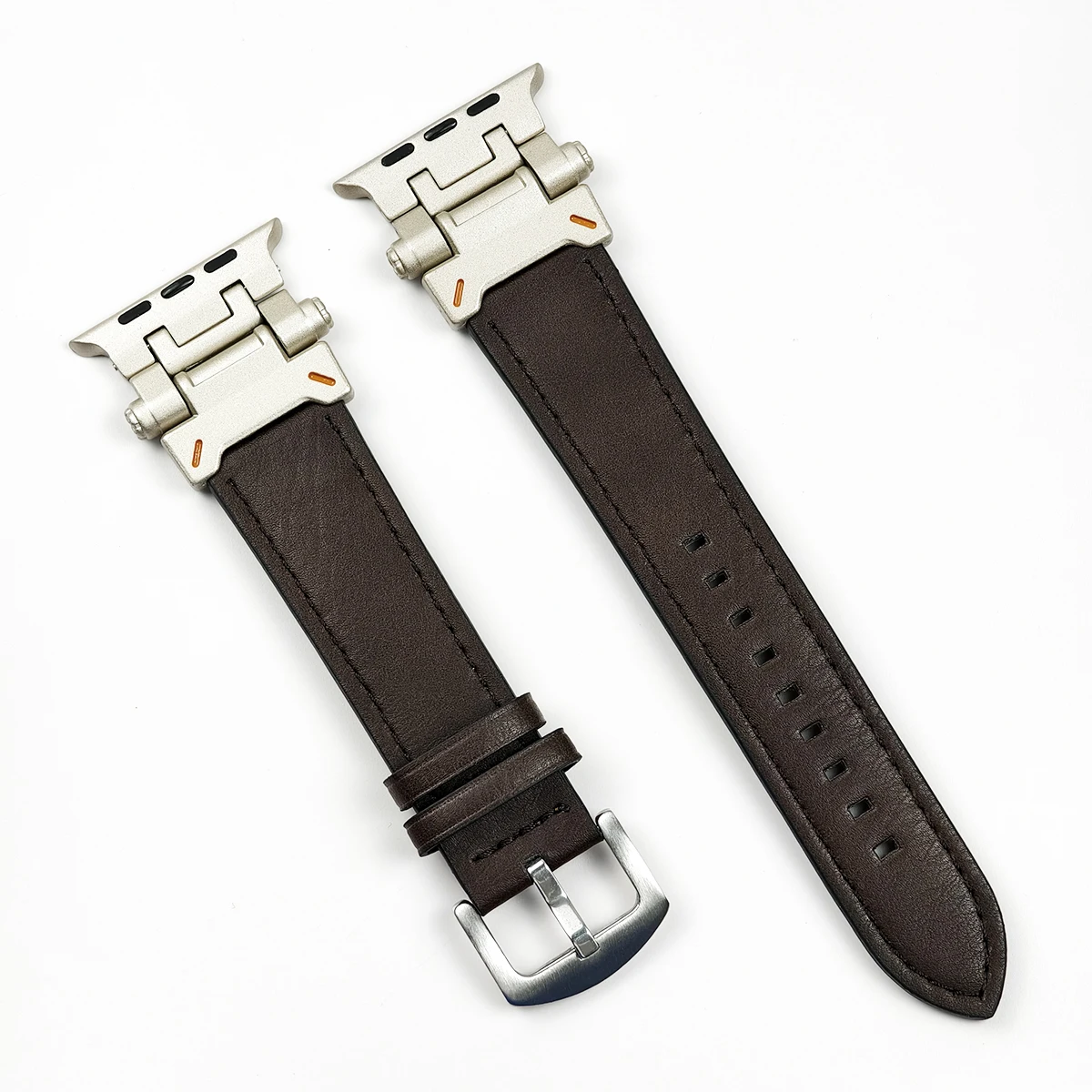 Lederen band voor Apple Watch Ultra 2 Band 49 mm 3 2 1 42 mm Armband voor Iwatch Series 10 46 mm 9 8 7 6 SE 5 44 mm 45 mm horlogeband: Blue White / 19mm