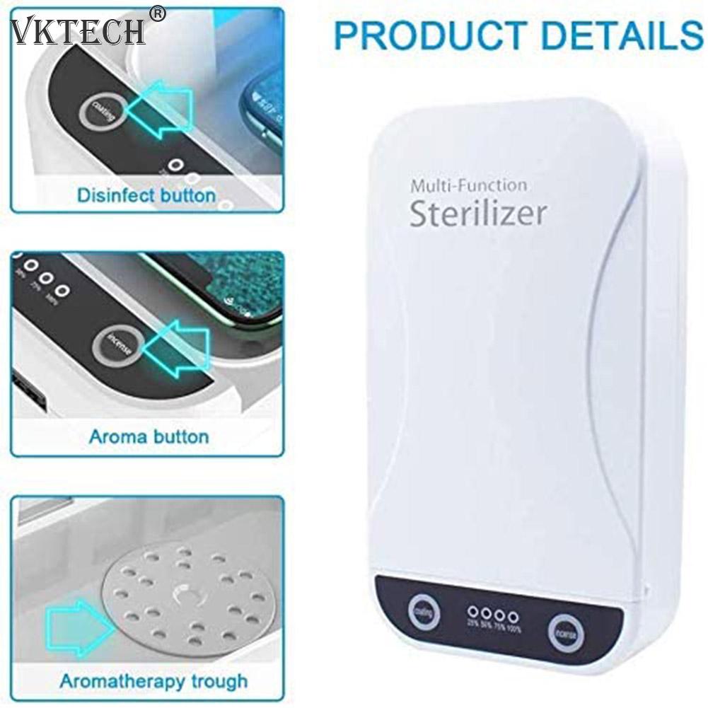 Portable UV Sterilizer Box UV Disinfection Box Makeup Brush Manicure Mask Ultraviolet Cleaning Germicidal Sterilization Case