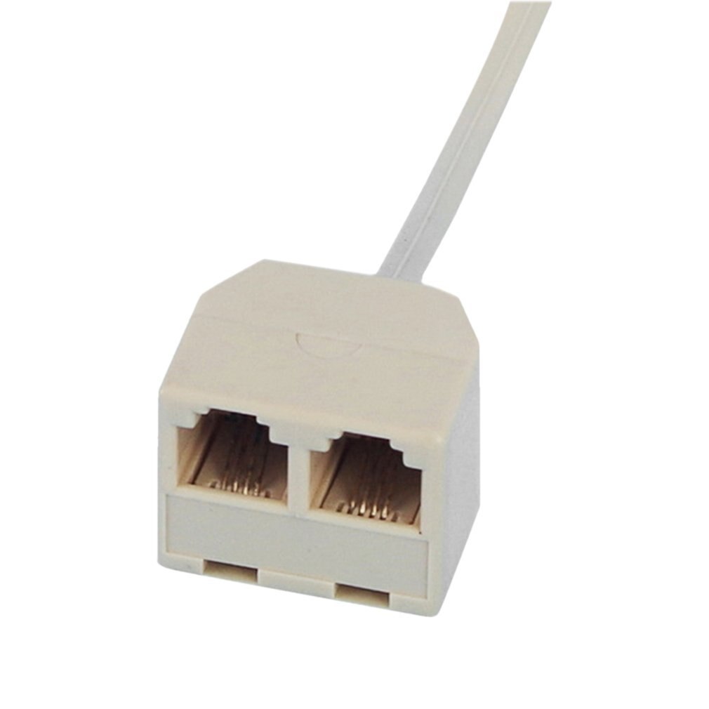 RJ11 6P4C Male to 6P4C Female 2 Way Telephone Jack Plug Splitter Phone Telephone Line Connector Adapter Converter