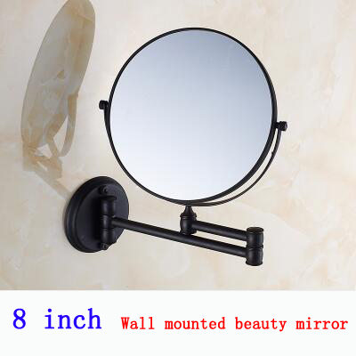 Espejo de belleza de escritorio montado en la pared, accesorio de cobre antiguo de 8 pulgadas, para dormitorio/baño, de doble cara, vintage: 02 Wall Mounted