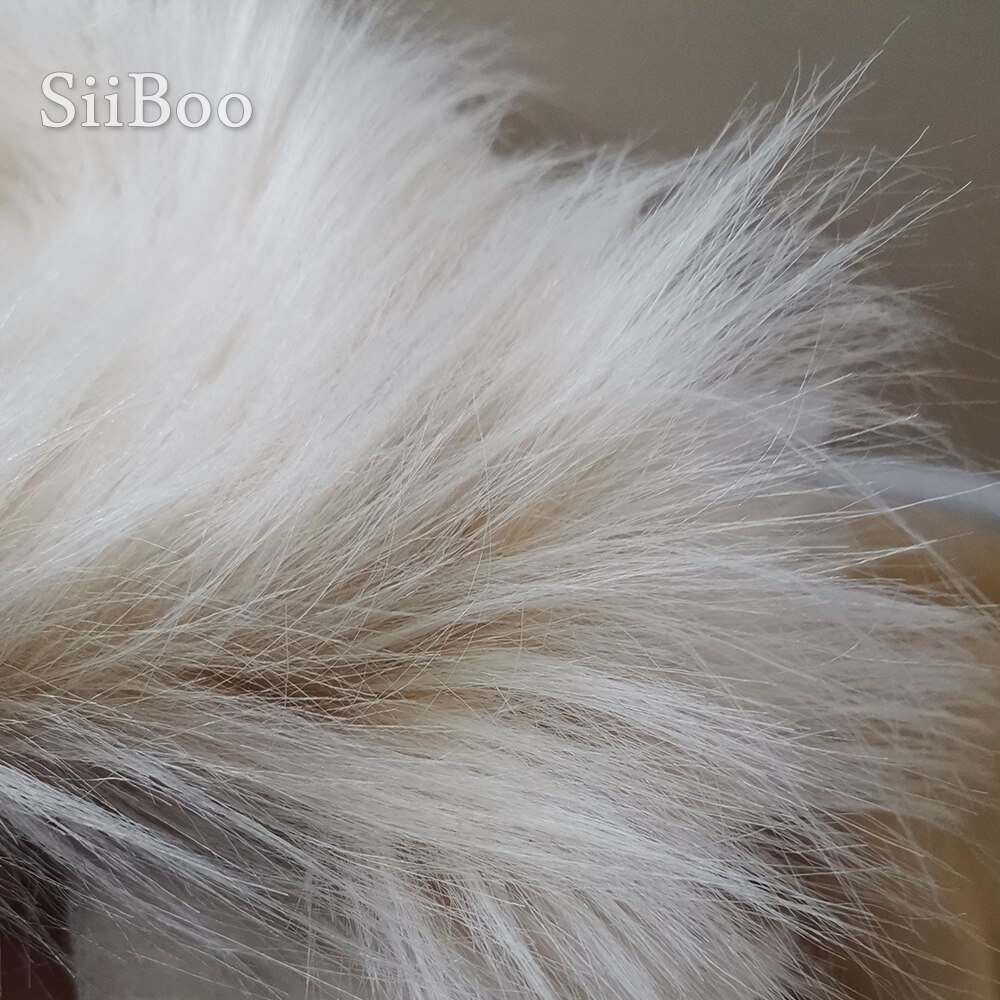 Glat blødt 9cm beige plys stof i faux pels til cosplay fotografering baggrund tissu de fourru sp5836