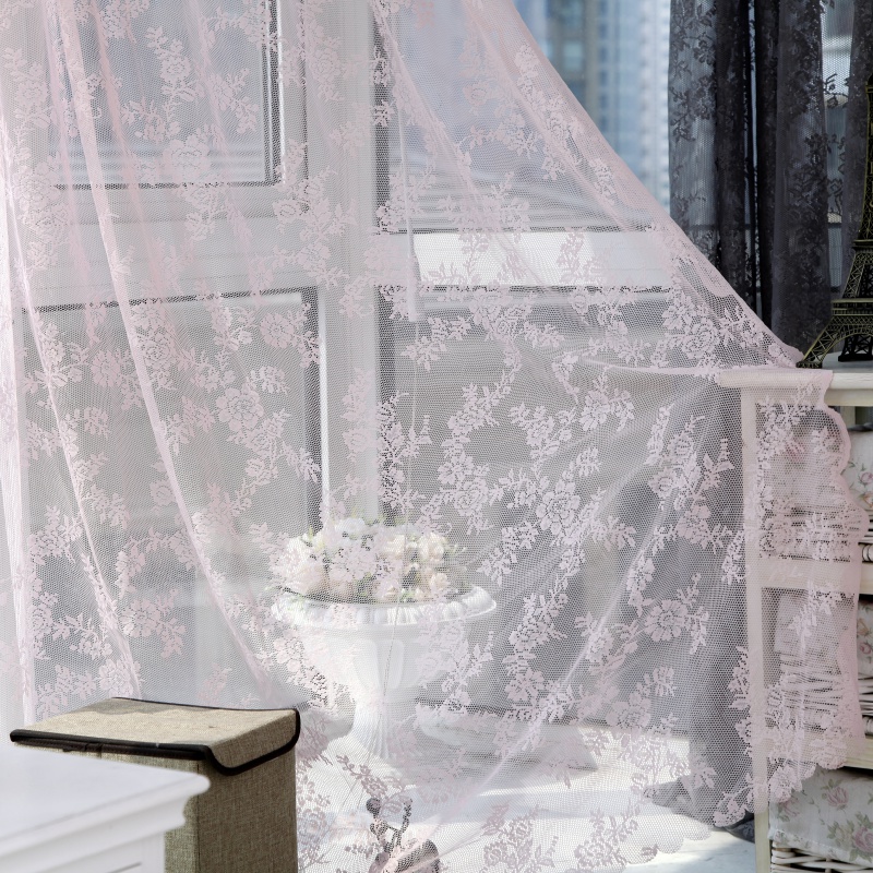 Rideaux de fenêtre en Tulle, pour salon, chambre à coucher, maison moderne, motif floral, drapage fini, Voile pur, directe