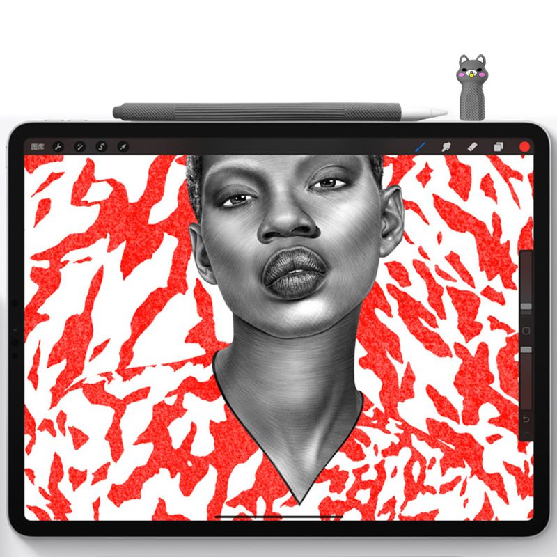 Nette Tier Muster Stift Halter Fall Weiche Silikon Schutzhülle Pouch Kappe Abdeckung Haut für Apple Bleistift 2nd Zubehör 1Set
