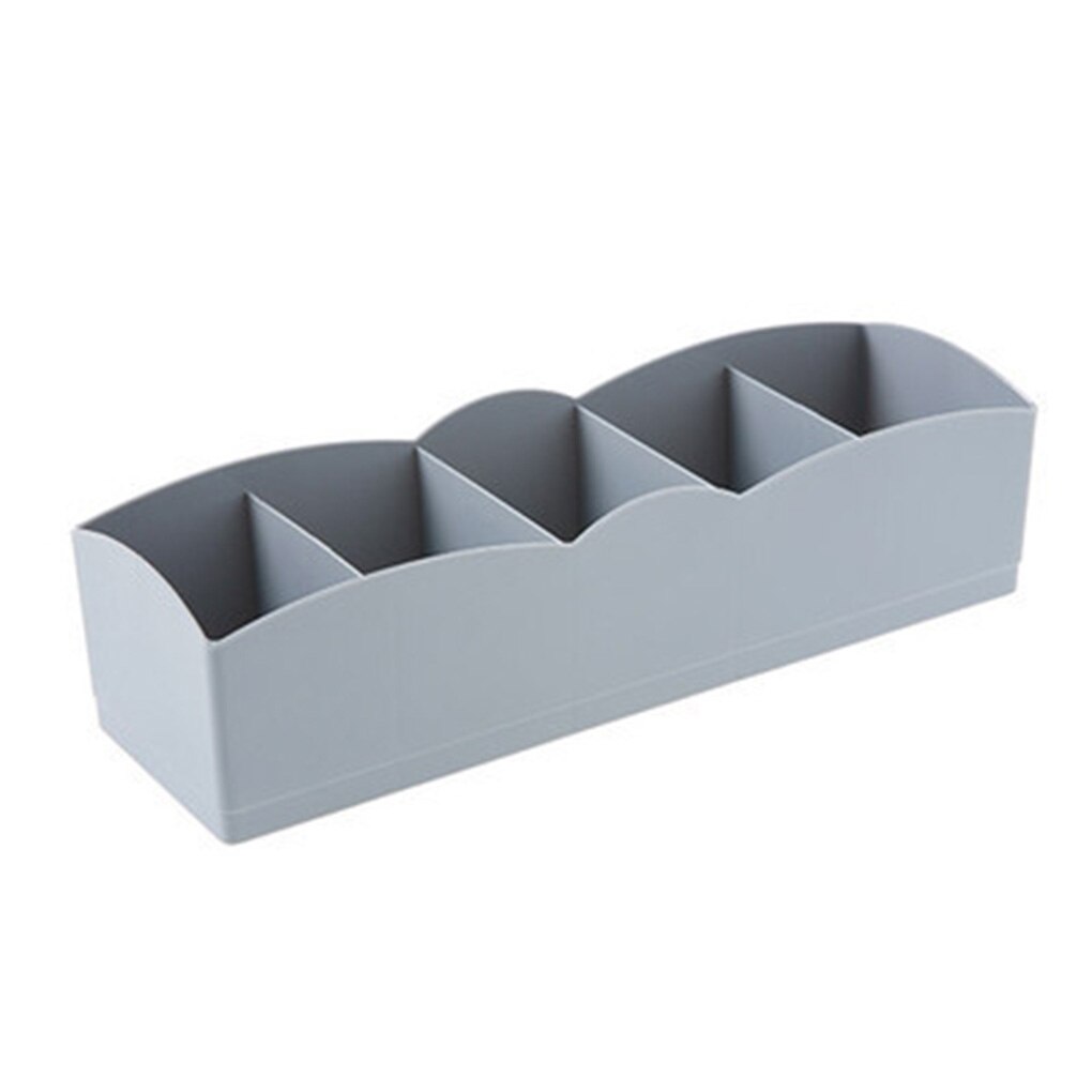 Caja de almacenamiento de artículos pequeños, caja de almacenamiento de 5 celdas de plástico para sujetar calcetines, organizador de cajones, divisor de cosméticos, accesorios para el hogar: NO.9