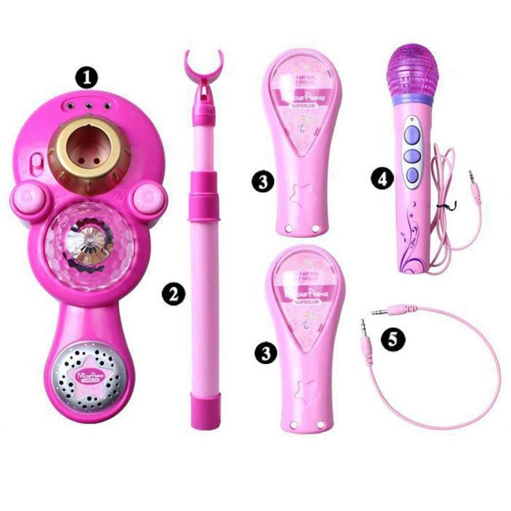 Kids Baby Karaoke Machine Toys With 1 Microphones Adjustable Stand Music Learning Play Toys Set for Children