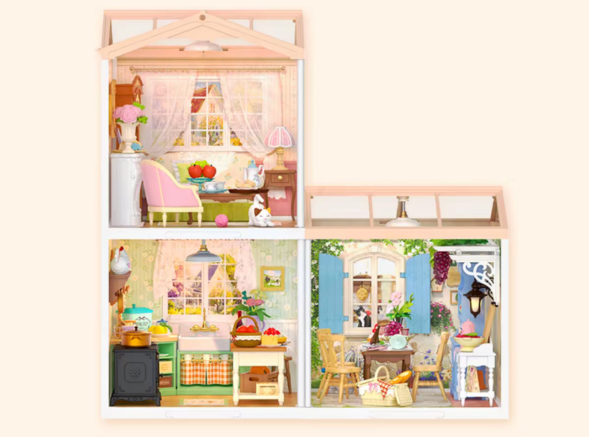 DW023 DW024 DW025 models DIY mould building house kits for Christmas