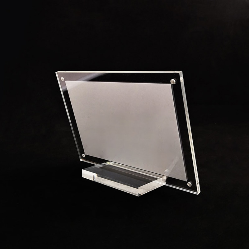 Akryl bordkort fotorammedesign plexiglas bordkort display stativ fotoramme til hjemmet gør-det-selv （ 5 tommer /a4/a5/a6 ）: 10 x 20cm