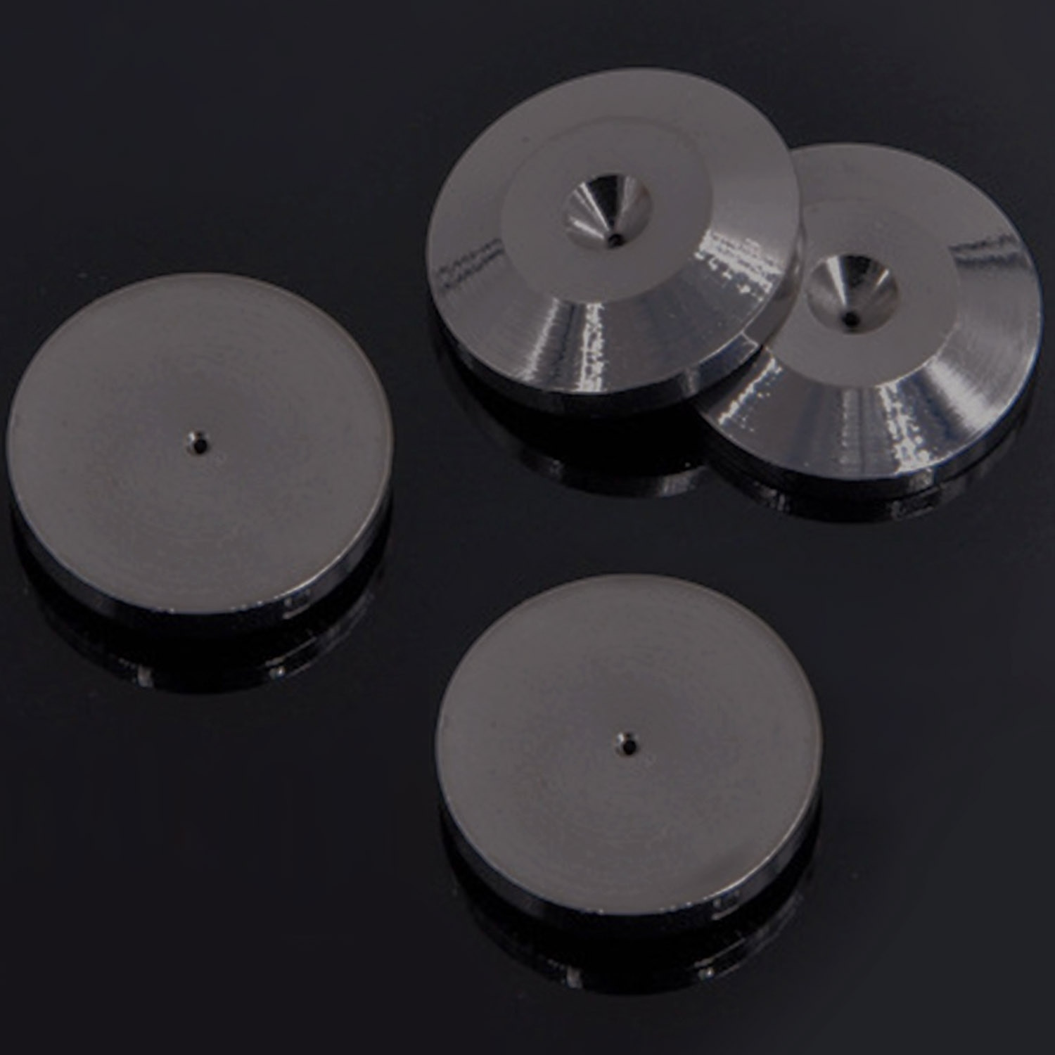 Gosear-almohadillas metálicas a prueba de golpes para los pies, soportes para altavoces, CD, reproductores, tocadiscos, amplificador DAC, grabadora, Color plateado, 4 Uds.