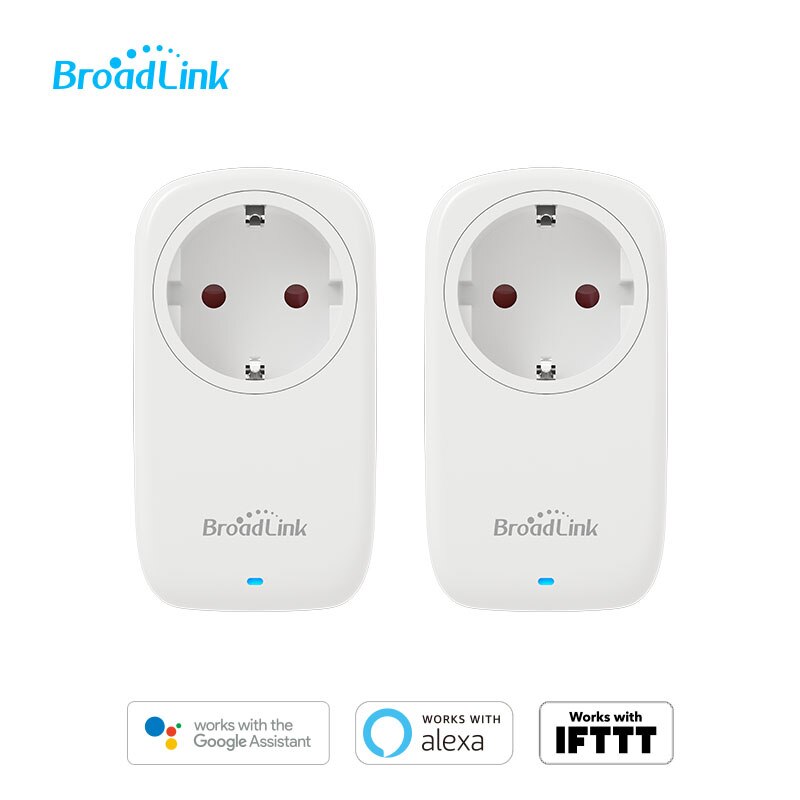 2 Pcs 16A Broadlink SP4L Wifi Smart Plug Eu Werken Met Alexa, Google Thuis, Ifttt: Default Title