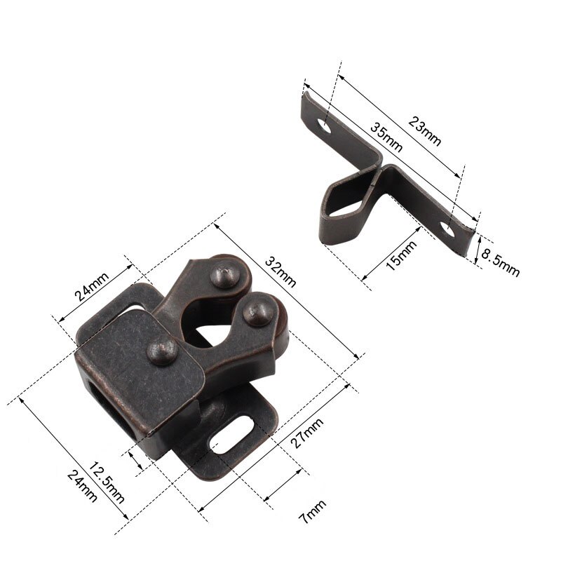 2 szt. Odbojnik bliżej korki bufor tłumika magnes zatrzaski robić szafek na okucia meblowe robić szafy: czerwony miedź