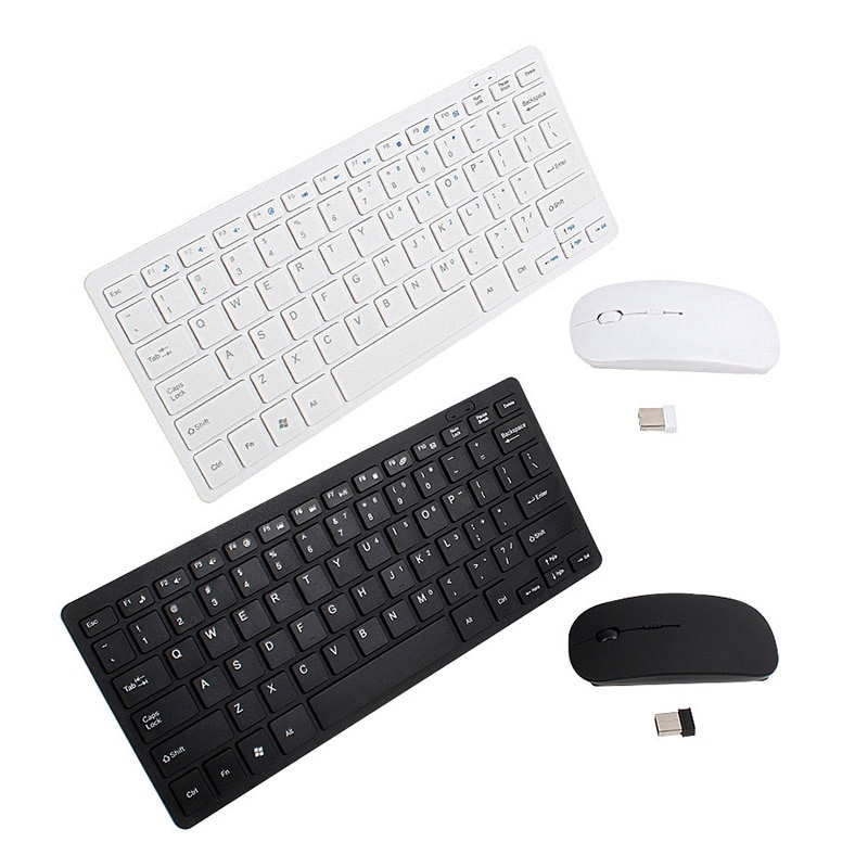 Wireless Keyboard Mouse Set Ultra-thin 2.4G for PC Desktop Computer Notebook Laptop GDeals