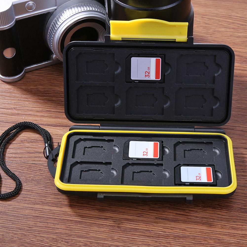 ALLOYSEED, 12 Slot SD Card Waterproof Carrying Case, Storage Bag Holder Box, SD Card Protector for SD / SDHC / SDXC / Micro SD /