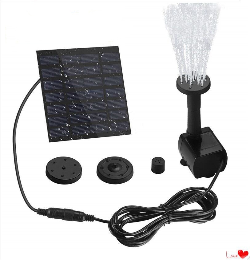 Smartlife Solar Powered Water Pump Panel Pond Fountain Submersible Pool Aquarium Garden Plants Landscape Watering Kit