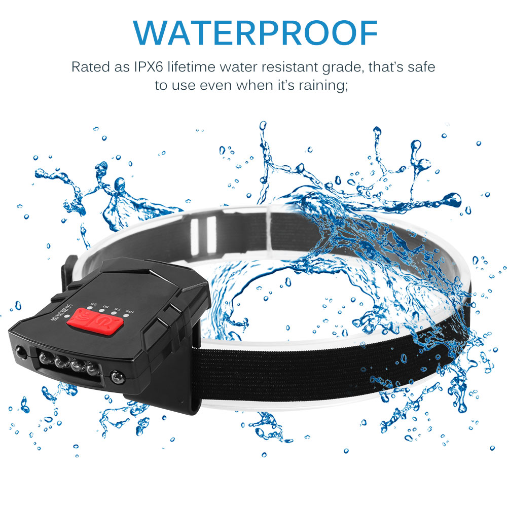 Linterna frontal con Sensor LED, portátil, recargable por USB, Luz suave con detección de ondas, lámpara con tapa de Clip superbrillante, para pesca nocturna al aire libre