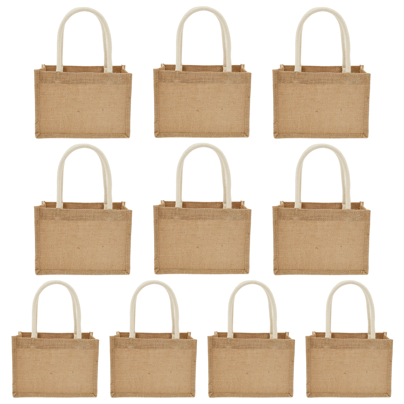 Burlap Tote Bags Mini Burlap Beach Bags Portable Jute Tote Bag Multipurpose Burlap Hand Bags for Shopping Trips Beach School: Yellow