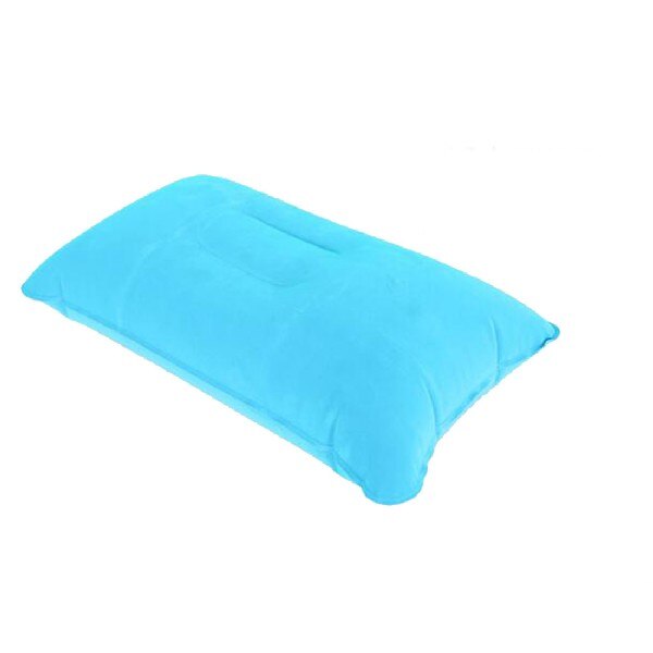 5 Kleuren Draagbare Opblaasbare Reiskussen Lucht Kussen Dubbelzijdig Massaal Kussen Kamp Strand Auto Vliegtuig Hotel Head Rest Slaap: sky blue