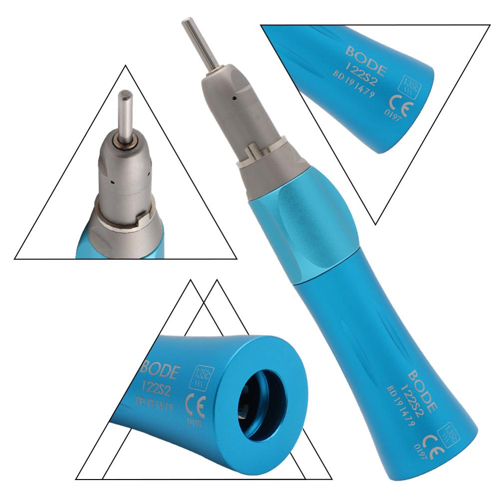 Pièce à main dentaire à basse vitesse couleur nez droit contre-Angle moteur pneumatique Turbine à Air BODE 2 trous/4 trous B2/M4 rose/bleu/noir: straight nose BU