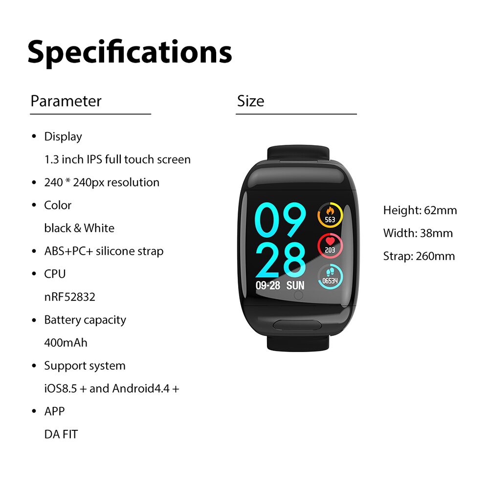 Bluetooth färg headset talk smart band armband pulsmätare sport smart klocka passometer fitness tracker armband