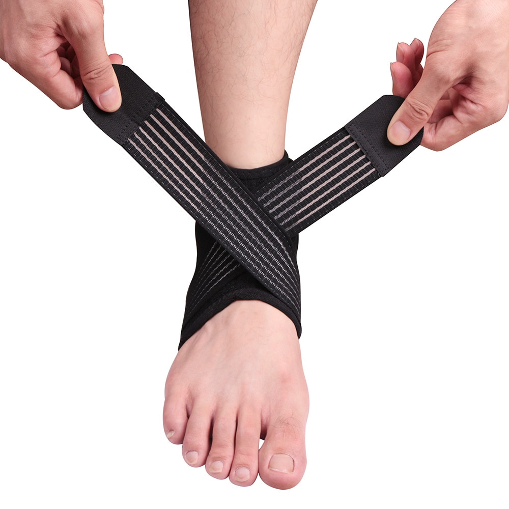 Sport Fitness Enkel Ondersteuning Cross-Wond Druk Bandage Enkel Guard Basketbal Mountainbike Rit Verstelbare Voet Guard