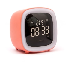 Cartoon Alarm Clocks Cute Tv Pet Kids Clock Multifunctional Digital Led Night Wake Up Light Table Clock Temperature Display