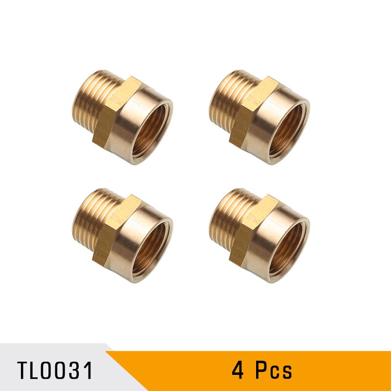 1/2” G Thread (BSP) Female to 1/2” NPT Male Connector BSP to NPT Adapter 1/2 Inch Industrial Metal Brass G Thread to Fittings: 4pcs