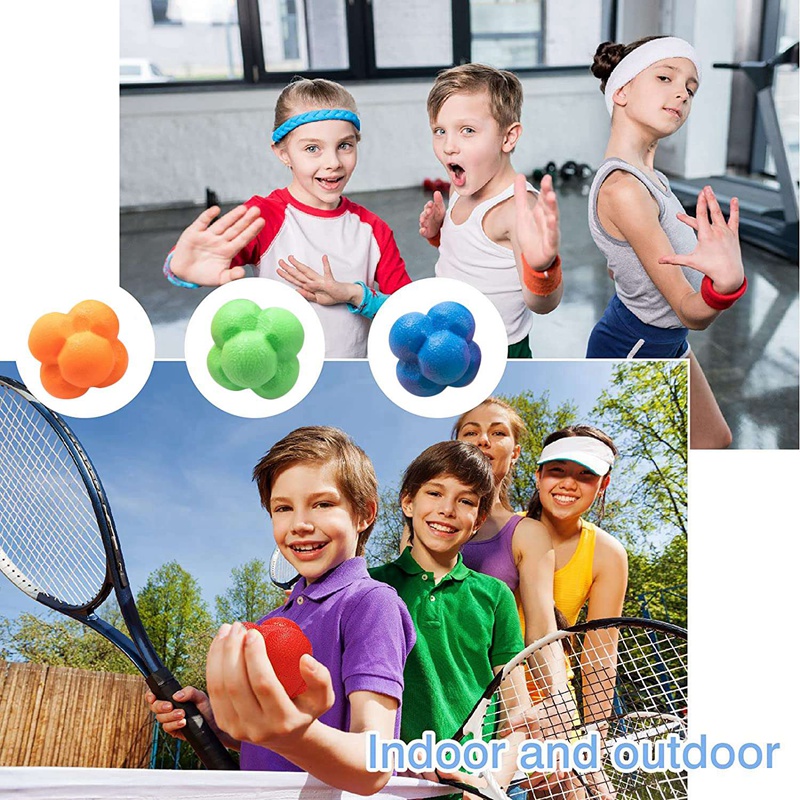 Reaction Balls Hexagonal Reaction Ball For Agility Reflex Coordination Training Hand-Eye Coordination and Speed Training
