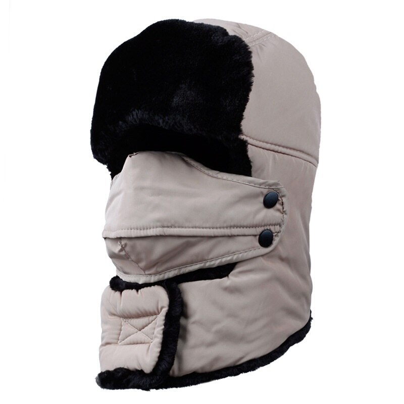 Vinter balaclava beanie hat kvindelig til kvinder mænd ansigtsmaske motorhjelm vindtæt tyk varm sne ski vinter hat cap øreklap