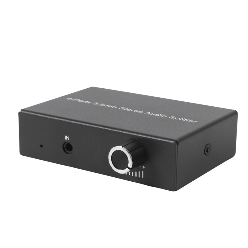 4 Ports 3.5mm Audio Splitter Multiple Audio Outputs Headphone Amplifier Stereo Audio Amplifier Earphone Splitter: Default Title