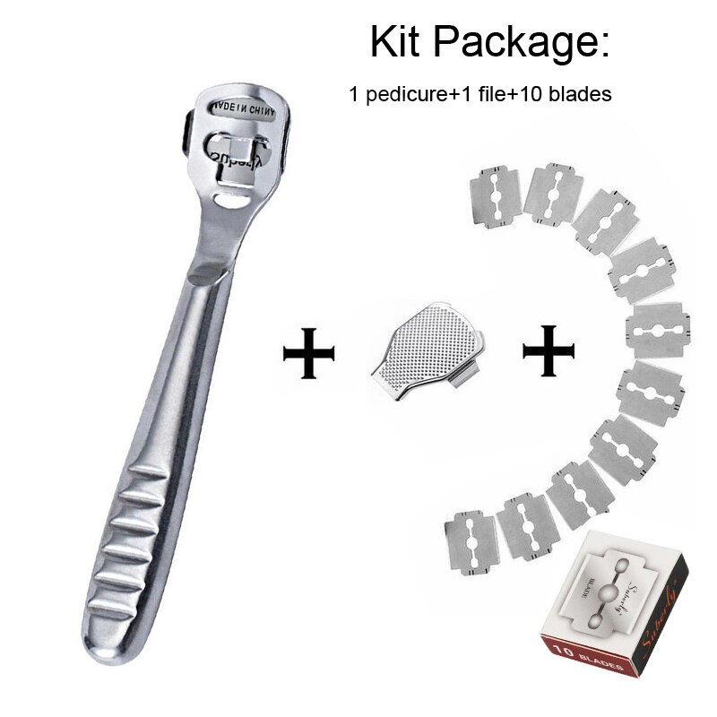 Rvs Pedicure Gereedschap Pedicure Set Voet Peeling Maks Manicure Professionele Eelt Voet Schaafmachine Pedicure Mes Scheerapparaat: D Set