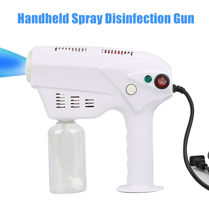 200ML Disinfection Blue Light Nano Spray Gun 220V-240V Household Sprayer Disinfection Blu-Ray Anion Nano-Spray Gun Atomizing