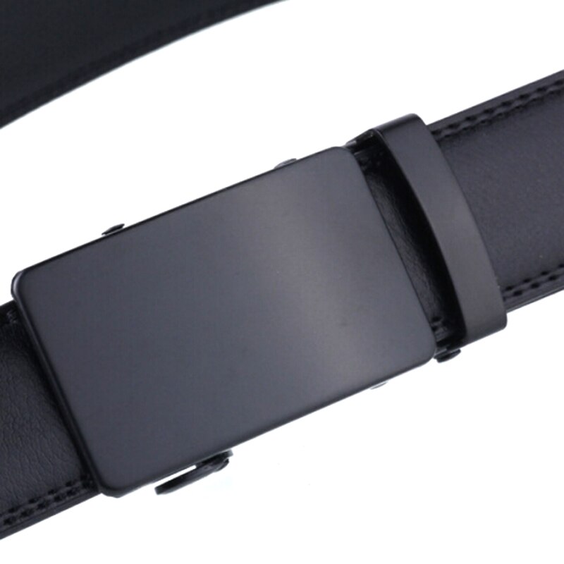 Men&#39;s Automatic Buckle Belt Slip Buckle Business Casual Leather Waist Belt