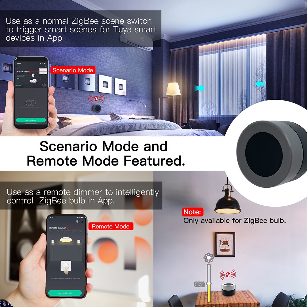 Zigbee – interrupteur de scène sans fil intelligent, contrôleur à distance, application Tuya, domotique, scénario, fonctionne avec Smart Life